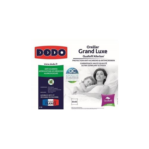 DODO Oreiller DODO - Protection Totale anti acariens- 60x60 cm