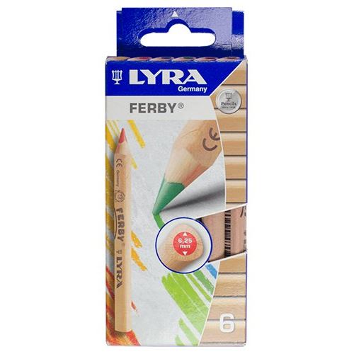 Crayons de couleur courts Lyra Ferby, ensemble de 6