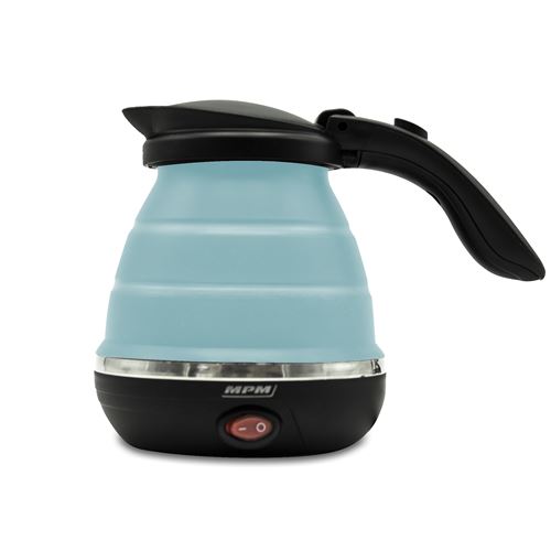 MPM MCZ-73 Bouilloire Électrique Pliable 0,5 L, Résistance Cachée, Couvercle Automatique Azul
