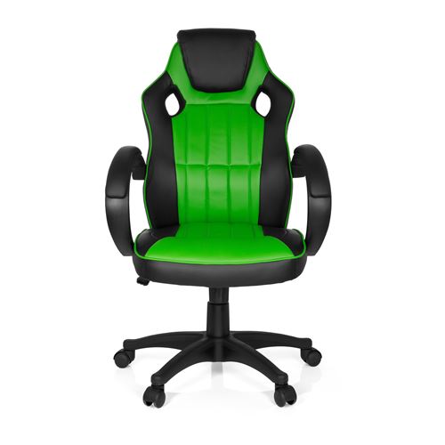 Chaise Gaming / Chaise de bureau GAMING ZONE PRO 100 simili-cuir noir / vert