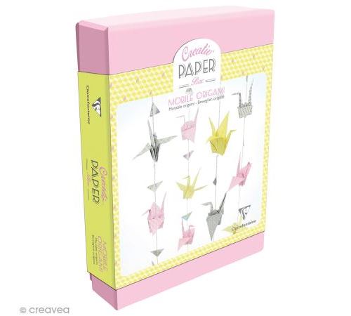 Kit Creativ' Paper box Clairefontaine - Mobile grues Origami