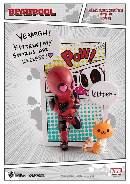 Beast Kingdom Toys Marvel Comics - Figurine Mini Egg Attack Deadpool Jump Out 4th Wall 12 cm