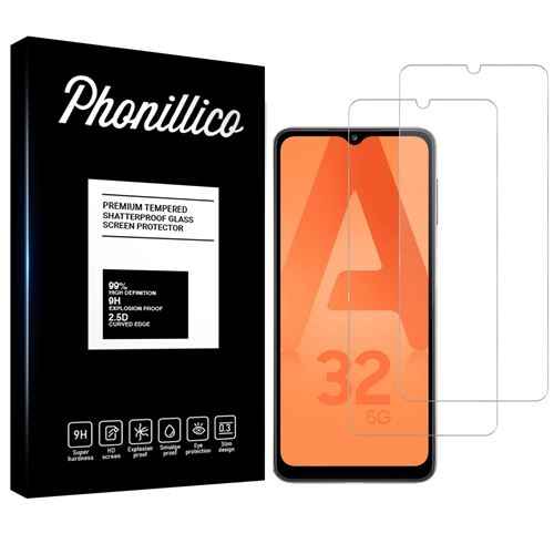 Verre Trempé pour Samsung A32 5G [Pack 2] Film Vitre Protection Ecran Phonillico®