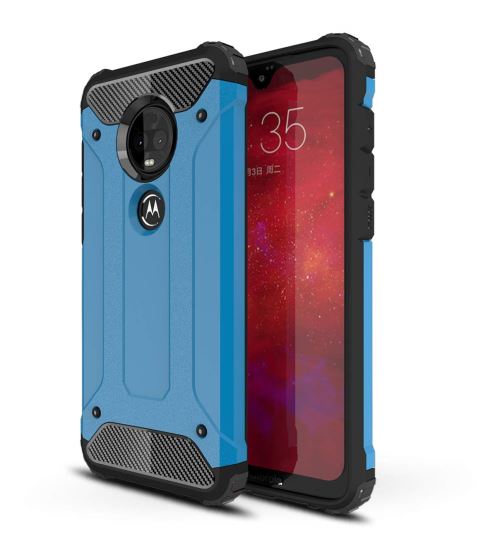 Coque Anti Choc Pour Motorola Moto G7 Plus Modèle Armor - Bleu
