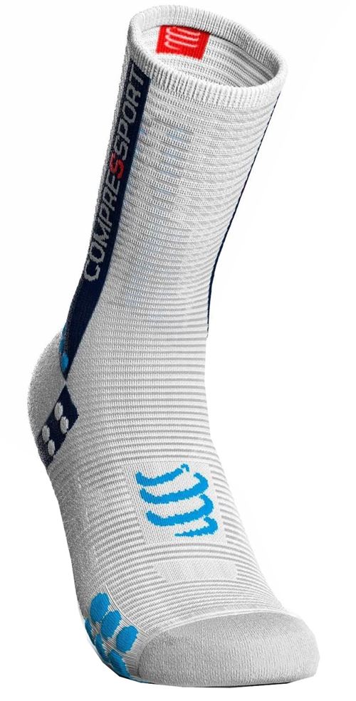 Pro Racing Chaussettes de vélo V3.0 blanc/bleu taille 39-41