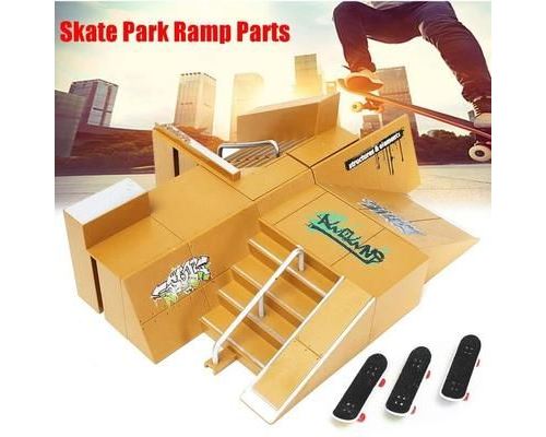 Skate Parc Rampe + 3x Finger Doigt Skateboard Planches à roulettes Jouet 92D