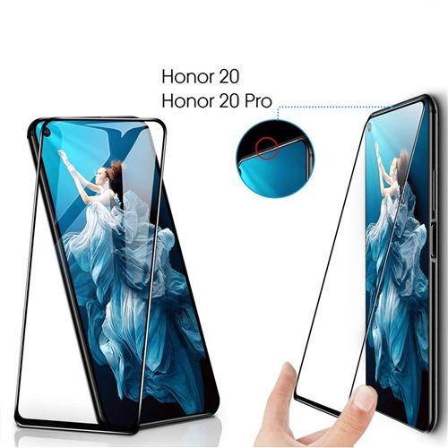 Protection d'écran 3D total écran couvert en verre trempé pour Honor 20