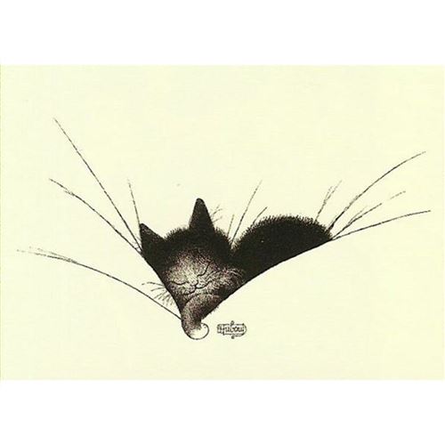 Plaque métal Les Chats de Dubout Sieste