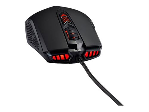 ASUS ROG GX860 Buzzard - Souris - ergonomique - laser - 8 boutons - filaire - USB - noir