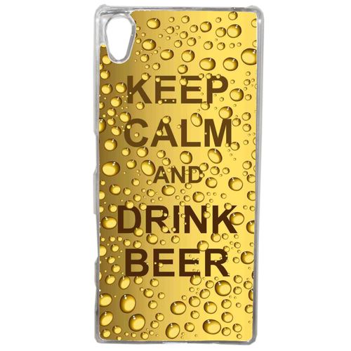 Coque Keep Calm Biere Bulle Compatible Sony Xperia Z4 Transparent