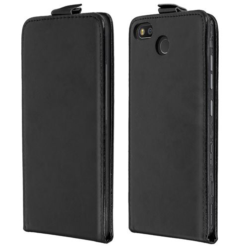 Avizar Étui pour Fairphone 3 / 3 Plus Clapet Vertical Fixation adhésive Noir