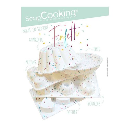 Moule silicone Tarte - Funfetti - 22 cm - ScrapCooking