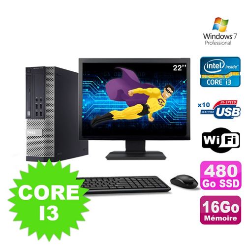 Acheter Pc dell optiplex 990 sff i3-2120 3.3ghz 16go 480go ssd dvd wifi w7 ecran 22' État correct - 289,00 € Pc dell optiplex 990 sff i3-2120 3.3ghz 16go 480go ssd dvd wifi w7 ecran 22' État correct - Dell reconditionné disponible sur Fnac