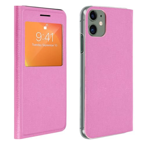 Housse pour iPhone 11 Clapet Fenêtre d'affichage - Rose