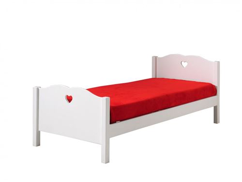 Vipack - Lit simple - Amori - 90x200cm - Blanc - Image 2