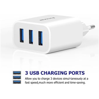Chargeur secteur USB universel - Bazile Telecom