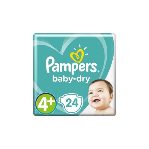Pampers Baby-dry Taille 4+, 10-15 Kg - 24 Couches