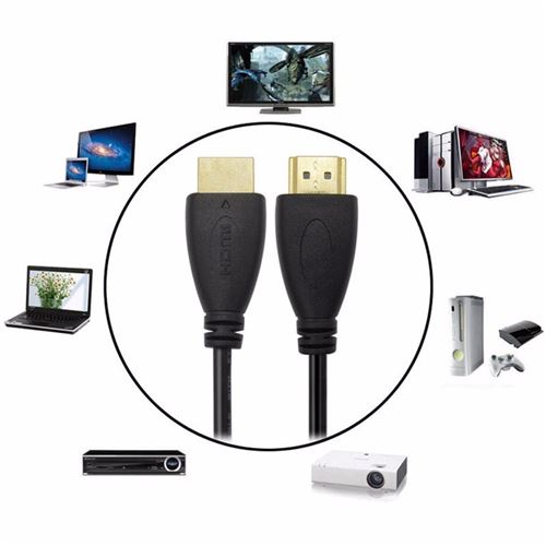 Shot - Pack HDMI pour TV LG (Cable HDMI 5m + Adaptateur Double HDMI) Gold  3D FULL HD 4K (NOIR) - Chargeur secteur téléphone - Rue du Commerce