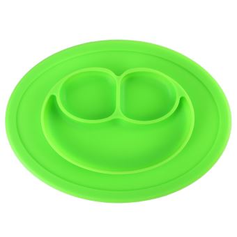 10 Sur Vaisselle Bebe En Silicone Antiderapants Bols Divises Vert Assiettes Achat Prix Fnac