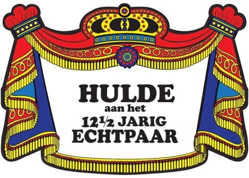 Haza Original bouclier de la couronne ''Hommage au couple de 12,5 ans'' 48 x 32 cm