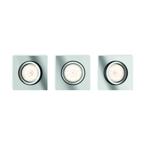 Kit de 3 spots encastrables Shellbark 1 - Chrome
