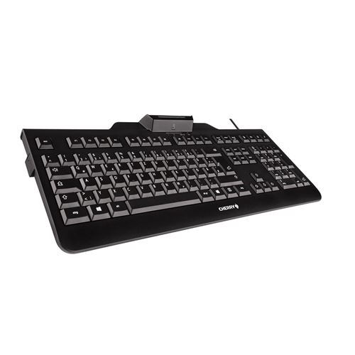 Clavier Cherry KC 1000 SC Alámbrico USB AZERTY Français Noir Complet - Image 2