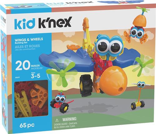 K'NEX kit Kid K'NexAiles et Roues junior 65 pièces