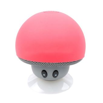 Enceinte Champignon Bluetooth pour ALCATEL 5 Smartphone Ventouse Haut Parleur Micro Mini (ROSE) - 1