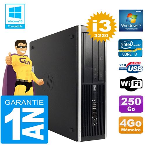 Acheter Pc hp compaq 8300 sff core i3-3220 ram 4go disque 250 go graveur dvd wifi w7 État correct - 129,00 € Pc hp compaq 8300 sff core i3-3220 ram 4go disque 250 go graveur dvd wifi w7 État correct - reconditionné disponible sur Fnac