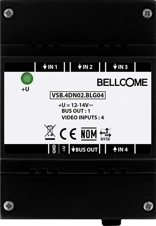 Bellcome Video-Türsprechanlage Kabelgebunden Verteilerbox VSB.4DN02.BLG04