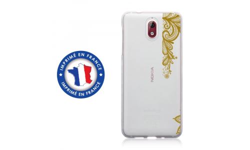 Coque souple pour Nokia 3-1 avec impression Motifs Lace gold