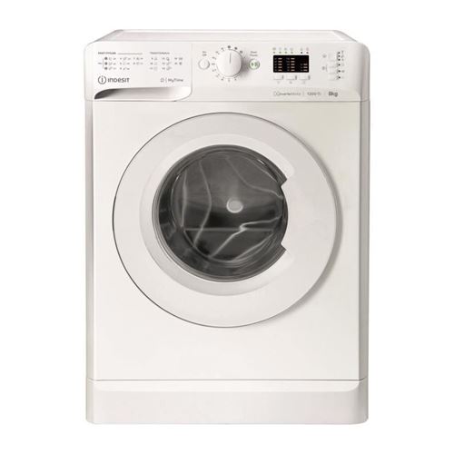 Indesit Mtwa 81283 W Eu - Machine À Laver - Largeur : 59.5 Cm - Profondeur : 60 Cm - Hauteur : 85 Cm - Chargement Frontal - 62 Litres - 8 Kg - 1200 Tours/Min - Blanc