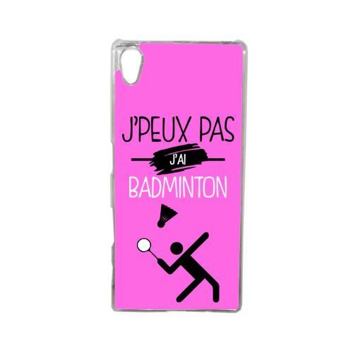 Coque j peux pas j ai badminton 9 compatible sony xperia z5 transparent