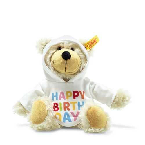 Steiff Ours Teddy-pantin Charly Happy Birthday avec sweat à capuche - 23 cm