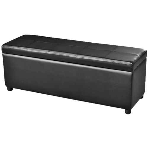 Banc de rangement en bois Noir