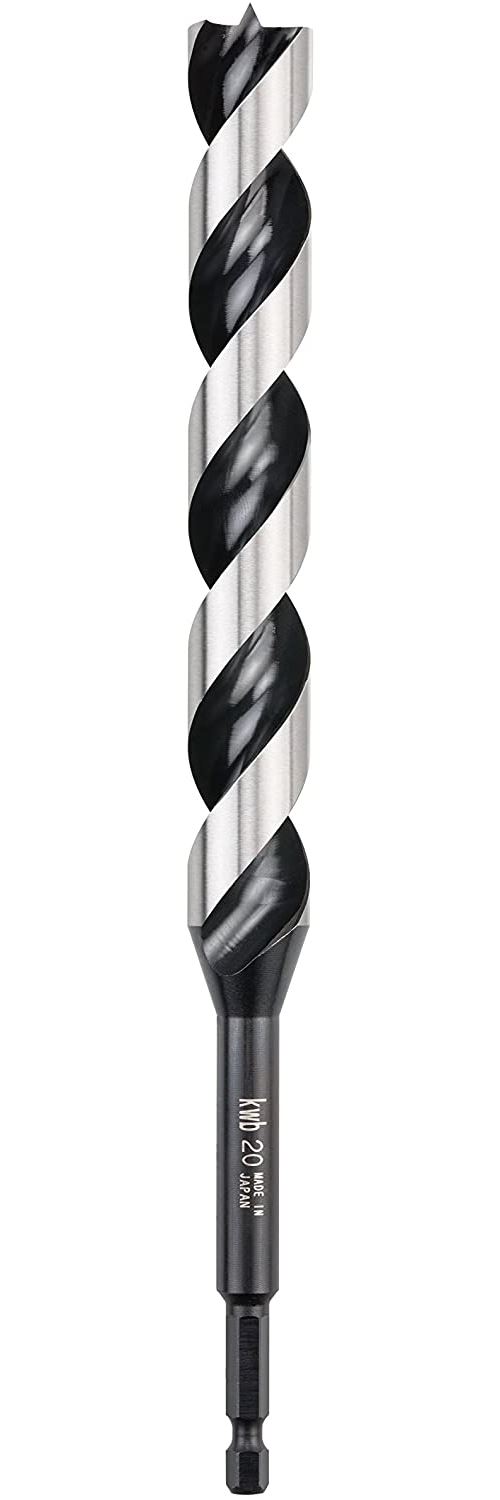 'Top KWB Batterie de 3 S Japon hélicoïdale 042924 (24 mm, avec queue hexagonale 1/4 et 235 mm Longueur totale, Super Lames anschliff, spécial pour bois tendre et dur)