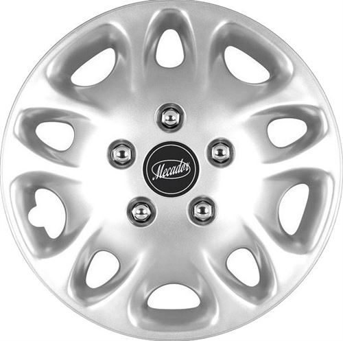 Carpoint hubcaps Mecador 15 pouces ensemble de 4 argent ABS