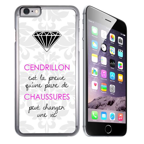 Coque pour iPhone 7 PLUS cendrillon citation