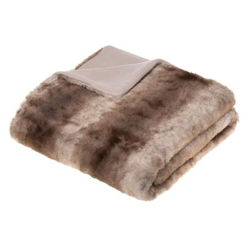 Atmosphera Créateur d'intérieur - Plaid Imitation Fourrure Grizzli 120x160cm Beige