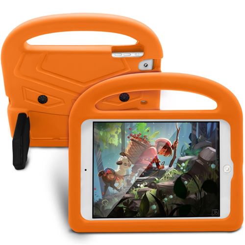 Coque en TPU motif moineau enfants eva anti-choc orange pour votre Apple iPad Mini 4/3/2/1