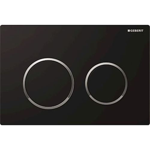 Plaque de commande noir / chromé brillant OMEGA20 115.085.KM.1 Geberit