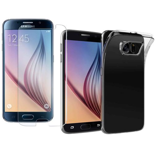 Coque de protection pour Samsung Galaxy S6 avec Protection d'écran en Verre Trempé