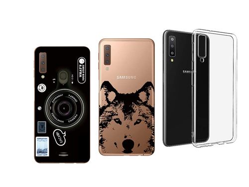 Samsung galaxy A7 2018 lot de 3 coques gel souple et Résistant Anti Choc (Pack#3)