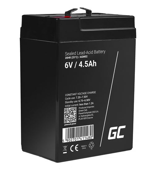 Green Cell AGM Batterie au plomb 6V 14.5Ah