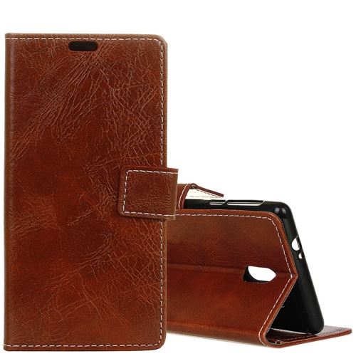 Meizu M6 Housse Etui Cuir PU Effet Peau rétro Marron ALS54272
