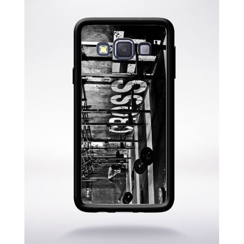 Coque Crossfit Compatible Samsung A3 2015 Bord Noir Silicone