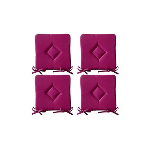 Galette de chaise 40 x 40 cm - Rose - Jus de myrtille