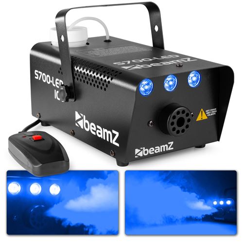 Beamz S700-LED - Machine à fumée avec LED effet glace, 700 Watts, 3 x LED Bleu, 75m3 de fumée par minute, réservoir de 250 ml