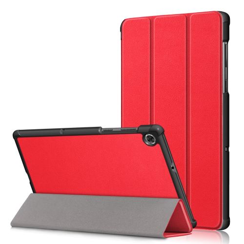Etui en PU + TPU avec support tri-pliure rouge pour votre Lenovo Tab M10 FHD Plus X606F