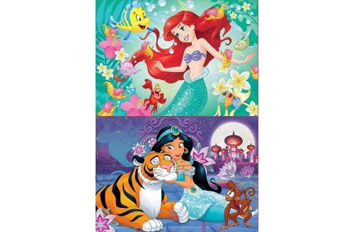Puzzle Disney : Ariel La Petite Sirene Jasmine Et Rajah 2 X 48 Pieces Educa 18213 - vue 2